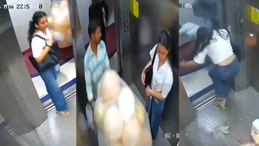 Cluster of Gas-Filled Balloons Explodes in Mumbai Lift, 3 People Injured as Blaze Caught on CCTV