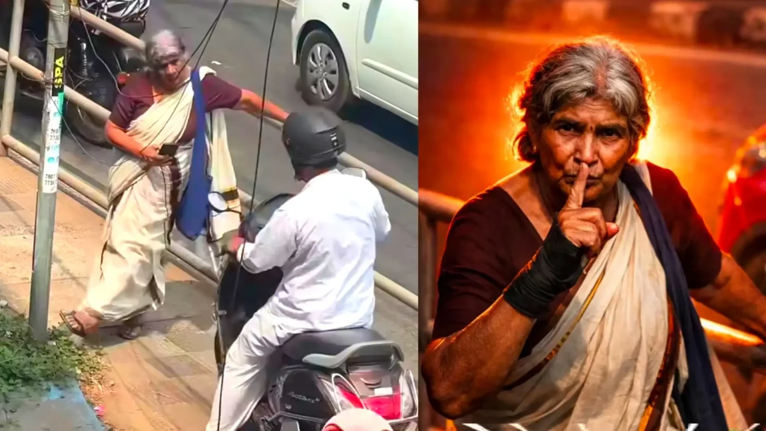 Watch: Elderly Woman in Kerala Confronts Scooty Rider from Using Footpath, Teaches Rider a Public Lesson Need more people like her!