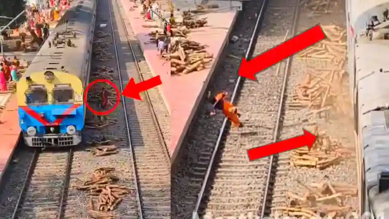 Shocking as Woman in Bihar seriously injured as high-speed train hits illegal timber on tracks