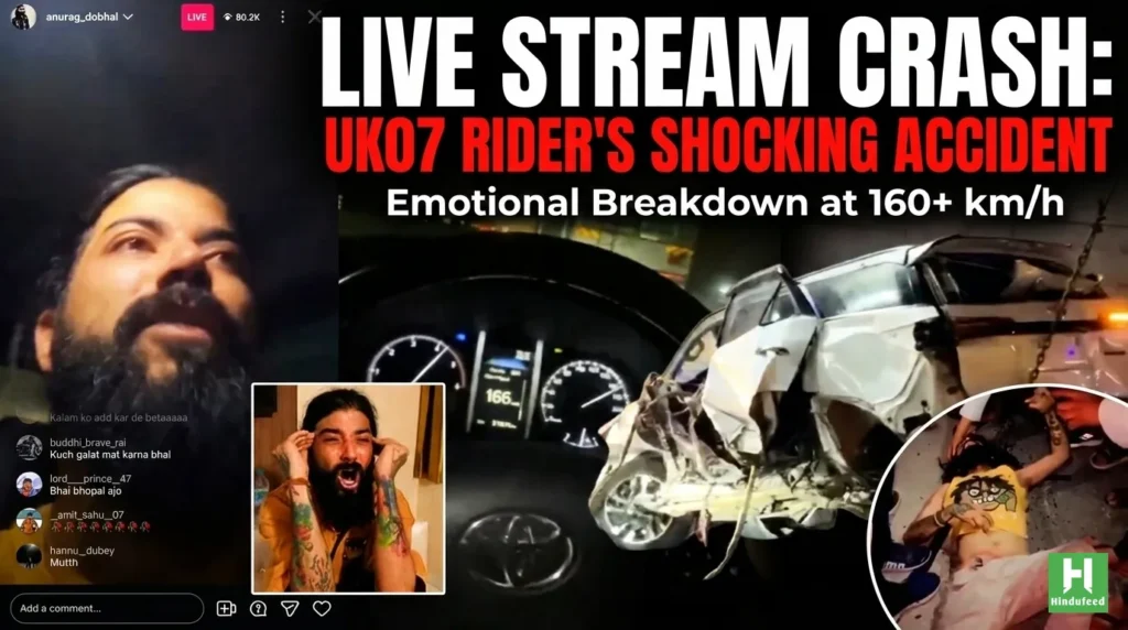 Tragedy on Live Stream: UK07 Rider Survives High-Speed Crash Amid Mental Health Crisis